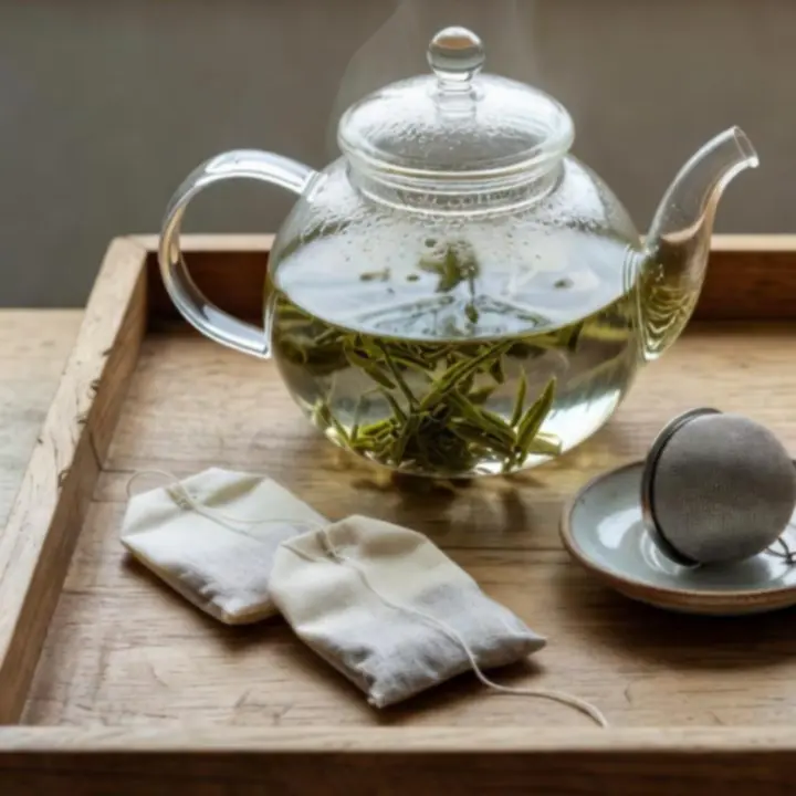 Akcesoria do parzenia herbaty: dzbanek, kubki i zaparzacze