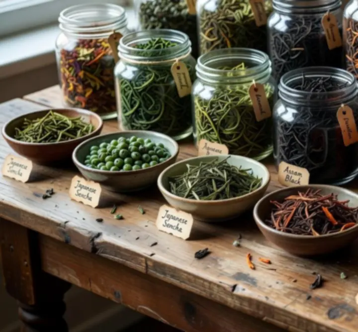 Kolekcja herbat z różnych zakątków świata
