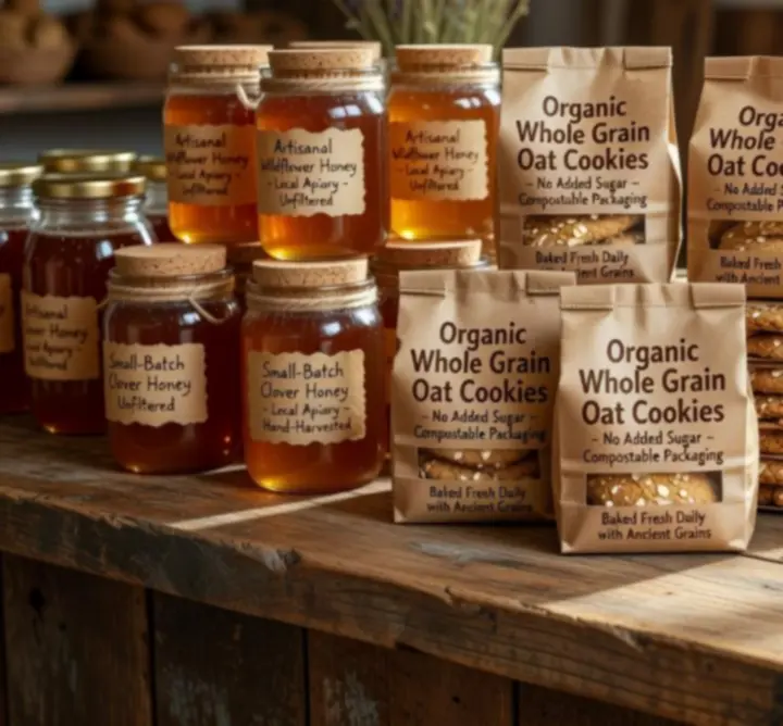 Zdrowa żywność: miody, orzechy i pełnoziarniste przekąski